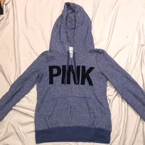 PINK VICTORIAS SECRET purple zip-up hoodie
